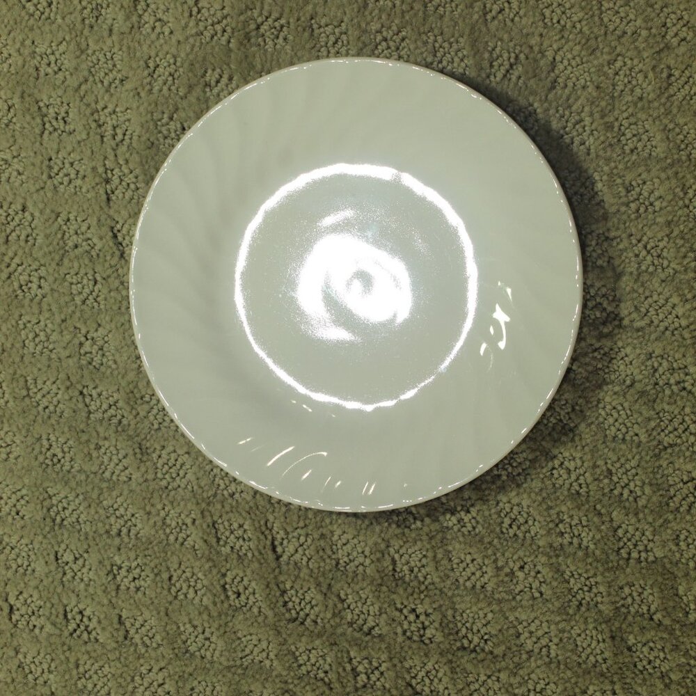 Set of 4  Gibson ~ 7” Salad Plates White Swirl  EUC! - Picture 2 of 4